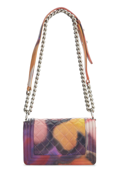 Chanel,  Multicolor Quilted Lambskin Flower Power Boy Bag Small, Multi