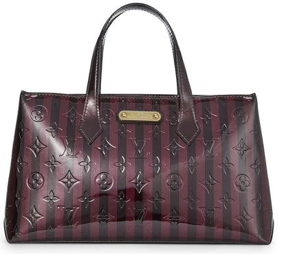 Louis Vuitton,  Purple Monogram Vernis Rayures Wilshire PM, Purple