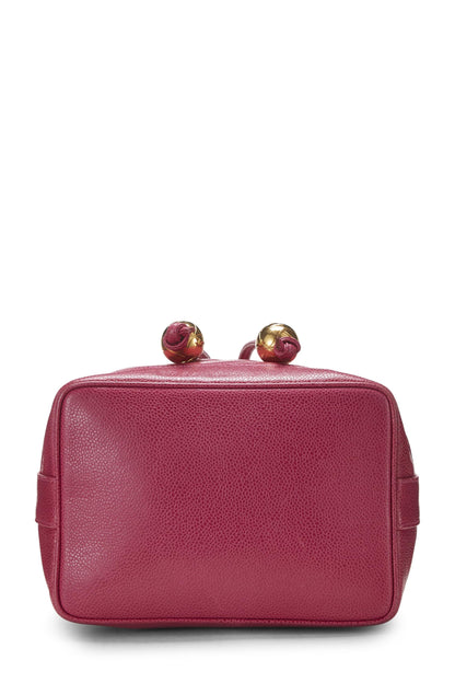 Chanel,  Pink Caviar 'CC' Bucket Bag Small, Pink