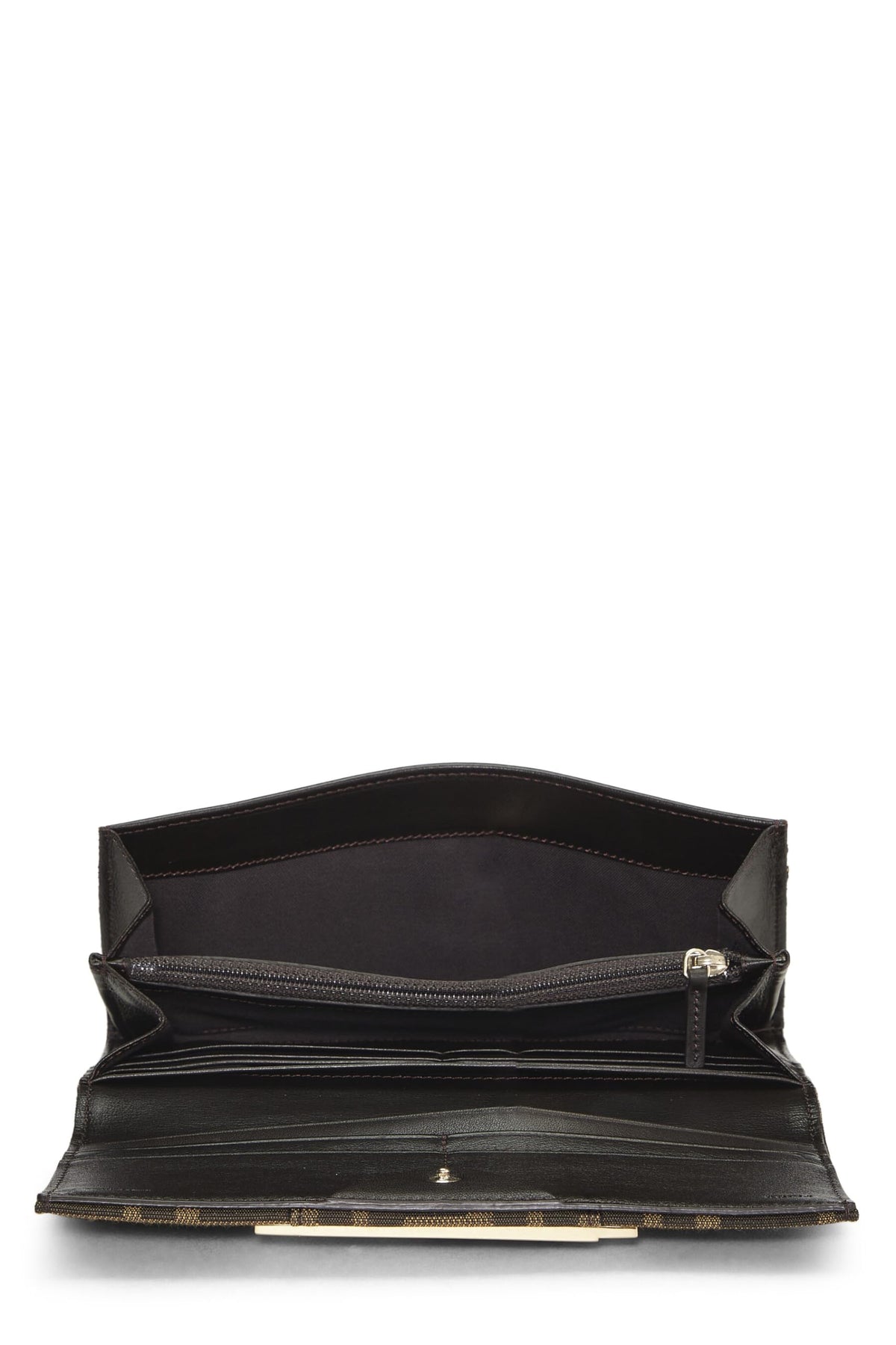 Fendi,  Brown Zucca Canvas Long Wallet, Brown