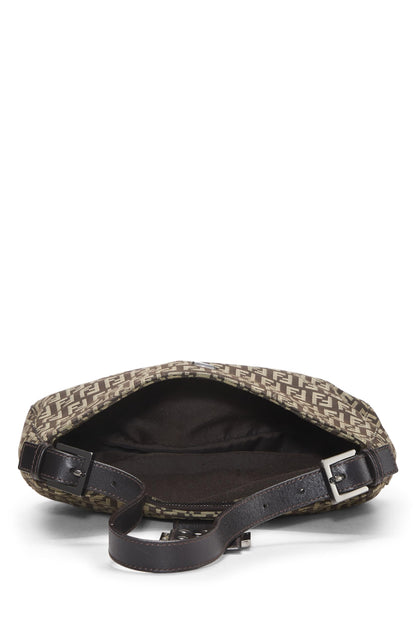 Fendi,  Brown Zucchino Canvas Shoulder Bag, Brown
