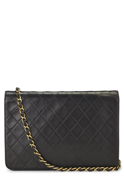 Chanel,  Black Quilted Lambskin Ex Flap Medium, Black