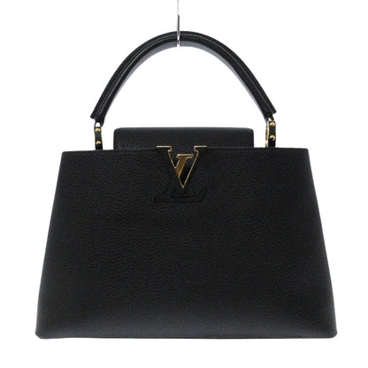 Louis Vuitton Black Leather Capucines handbag bag