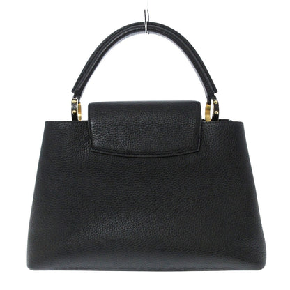Louis Vuitton Black Leather Capucines handbag bag