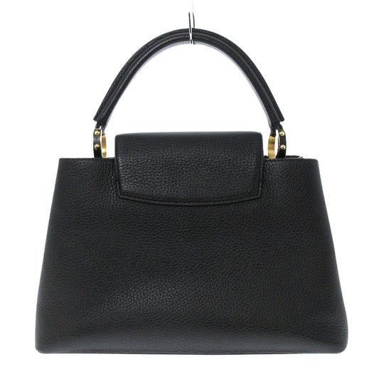 Louis Vuitton Black Leather Capucines handbag bag