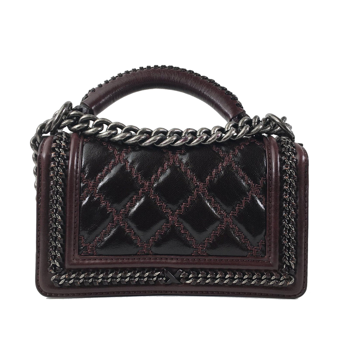 CHANEL Small Calfskin Boy Top Handle Flap Satchel
