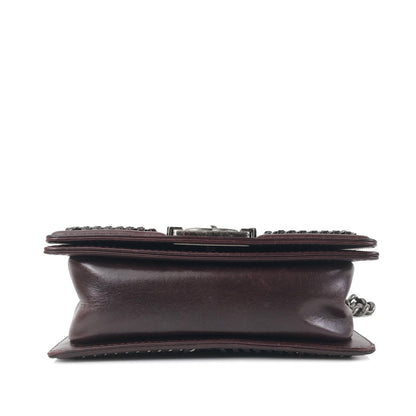 CHANEL Small Calfskin Boy Top Handle Flap Satchel