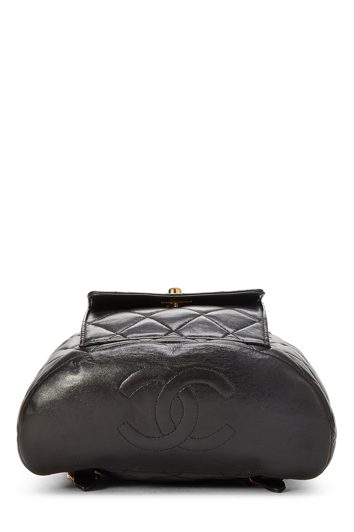 Chanel,  Black Quilted Lambskin 'CC' Classic Backpack Small, Black