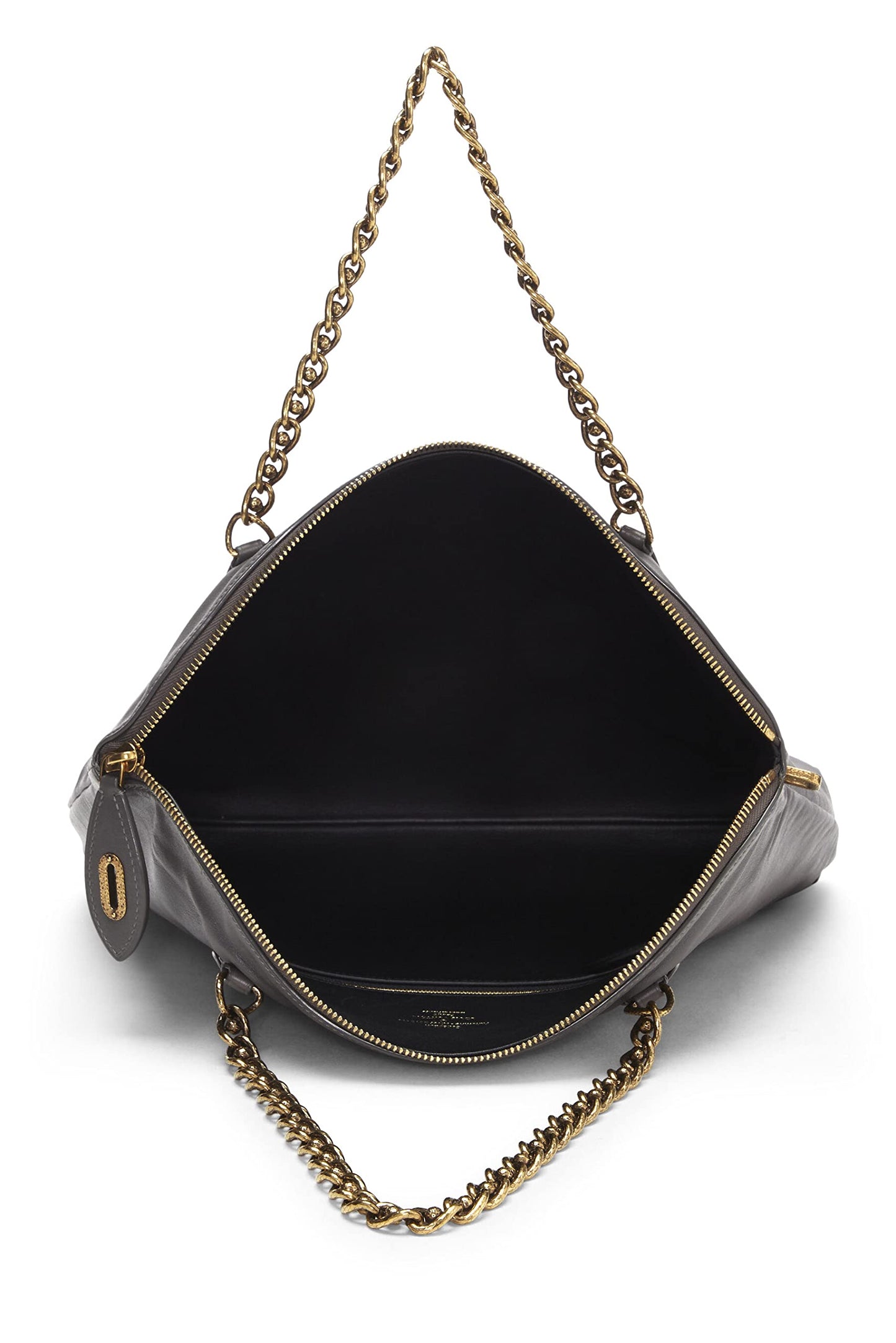 Louis Vuitton,  Grey Cuir Boudoir Lockit Chain, Black