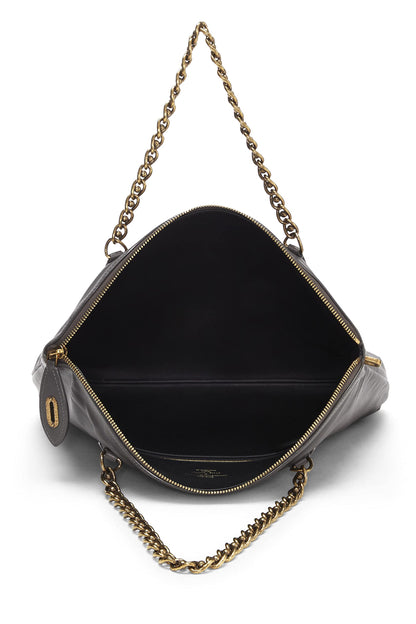 Louis Vuitton,  Grey Cuir Boudoir Lockit Chain, Black