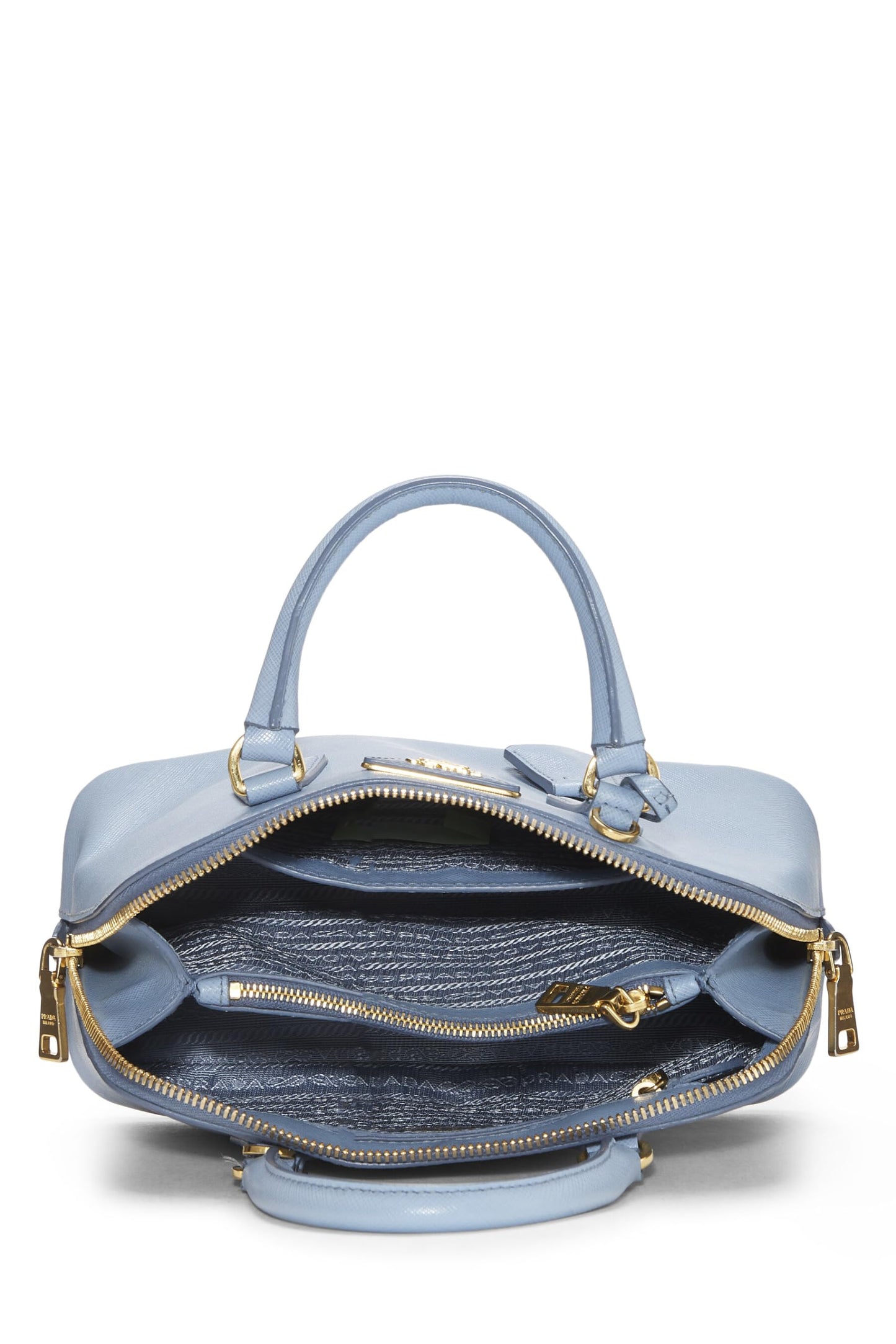 Prada,  Blue Saffiano Promenade Small, Blue