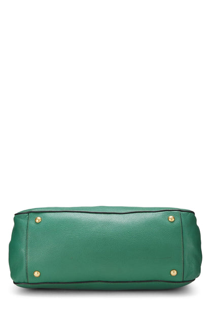 Prada,  Green Vitello Daino Convertible Handbag, Green