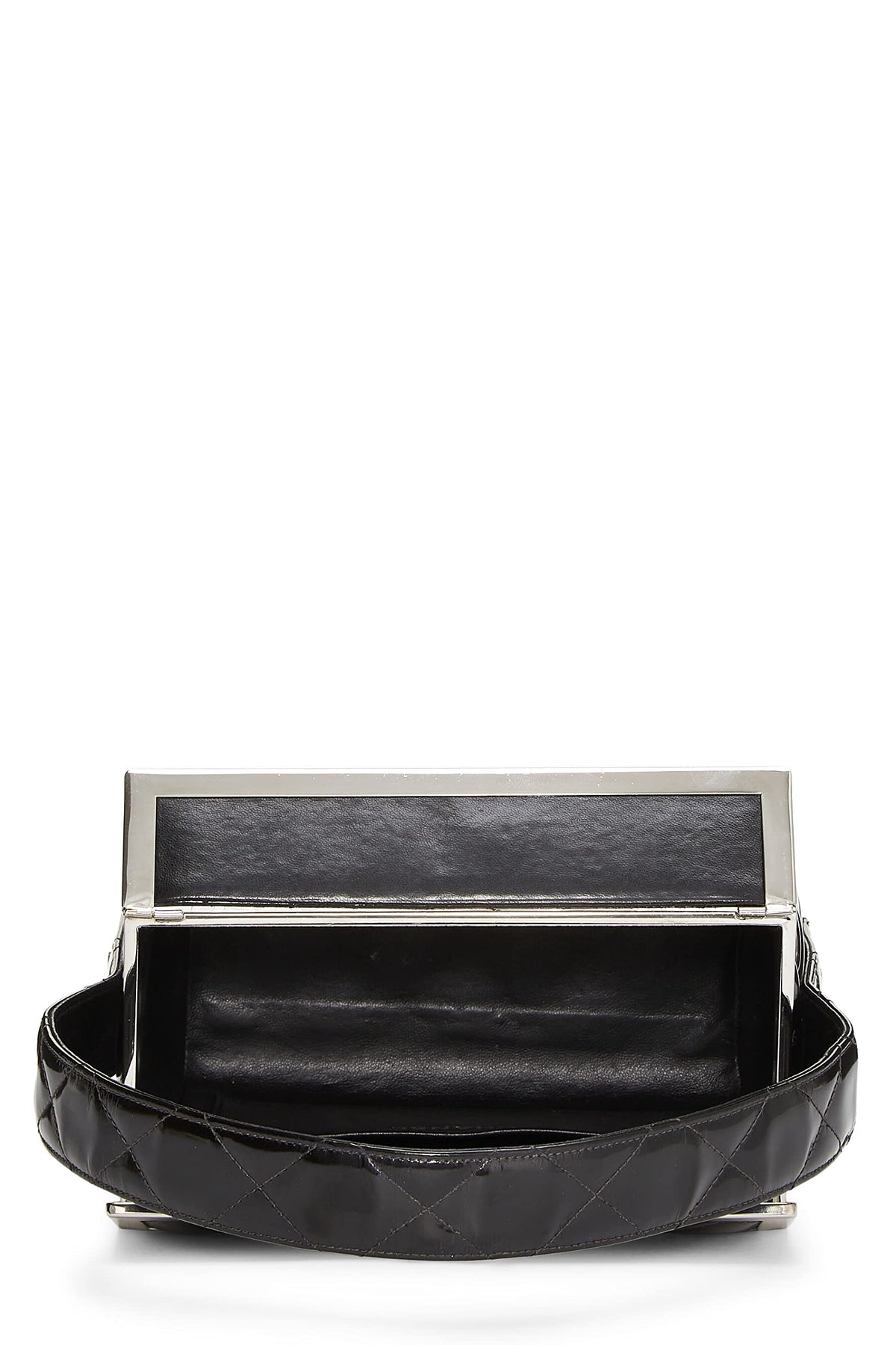 Chanel,  Black Patent Leather Box Bag, Black