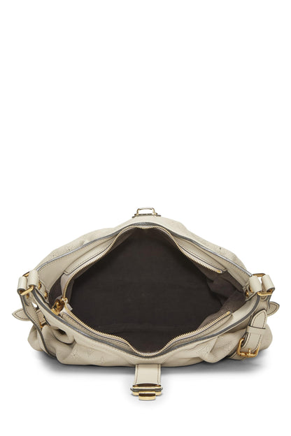 Louis Vuitton,  White Monogram Mahina Leather XS, White