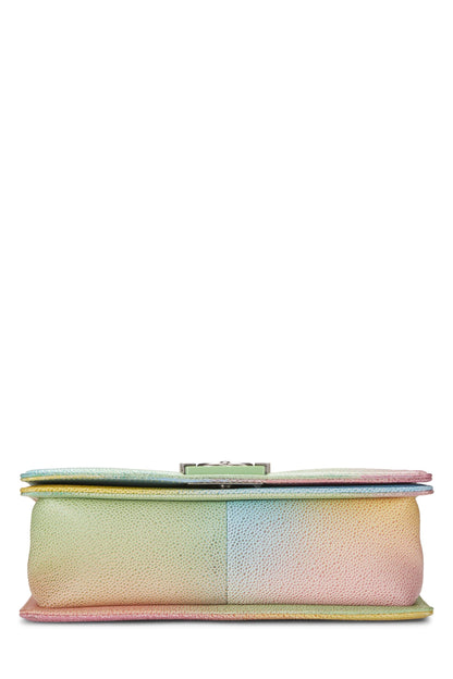 Chanel,  Rainbow Quilted Caviar Boy Bag Medium, Multi