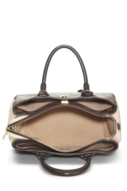 Louis Vuitton,  Cream Damier Ebene Normandy, White