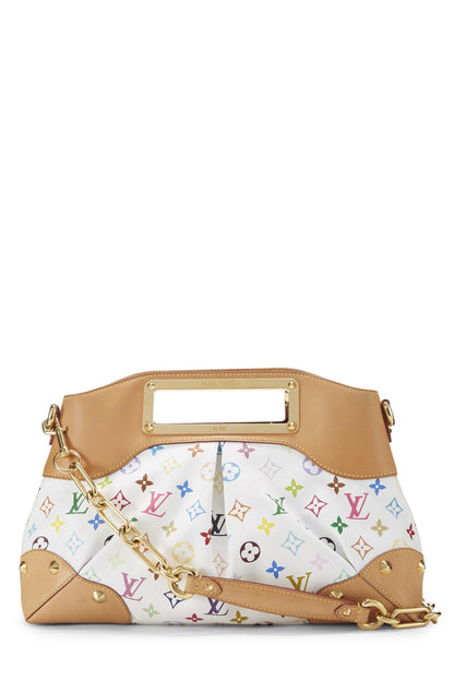 Louis Vuitton,  Takashi Murakami x Louis Vuitton White Monogram Multicolore Judy MM, White
