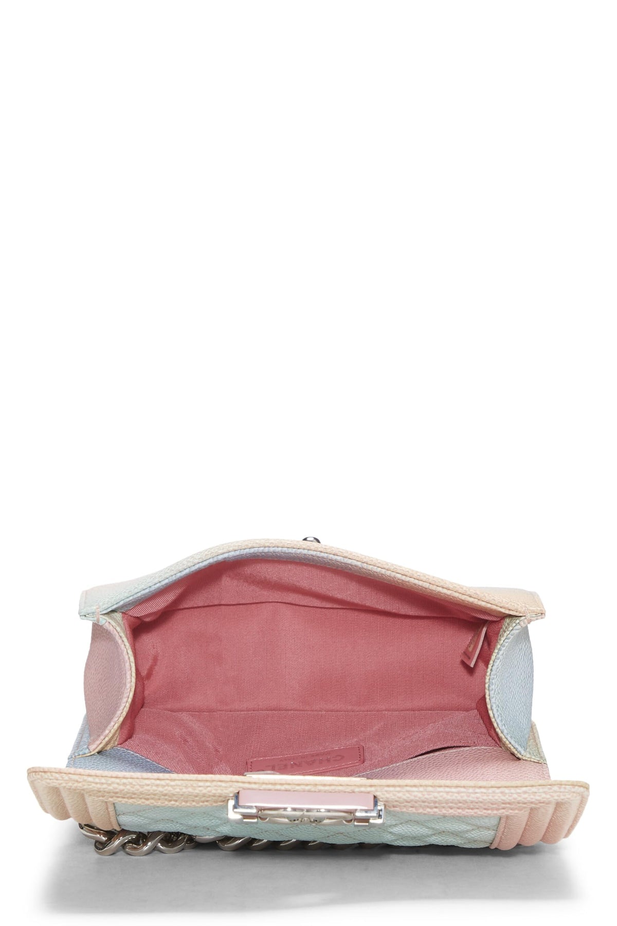 Chanel,  Rainbow Quilted Caviar Boy Bag Small, Pink
