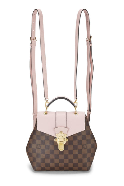 Louis Vuitton,  Pink Damier Ebene Clapton Backpack, Pink