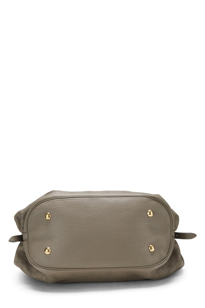 Louis Vuitton,  Grey Monogram Leather Mahina Large, Grey