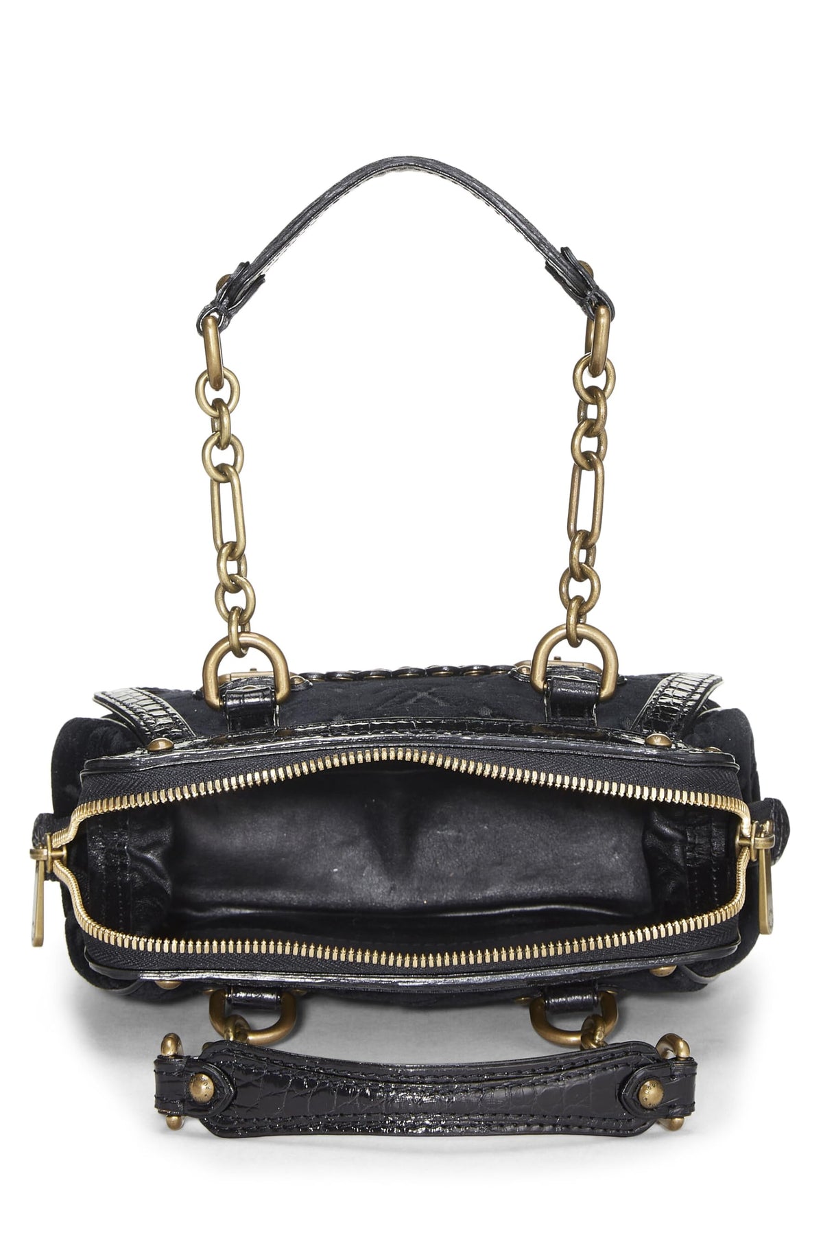 Louis Vuitton,  Black Monogram Velour Gracie PM, Black