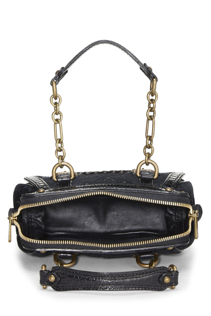 Louis Vuitton,  Black Monogram Velour Gracie PM, Black