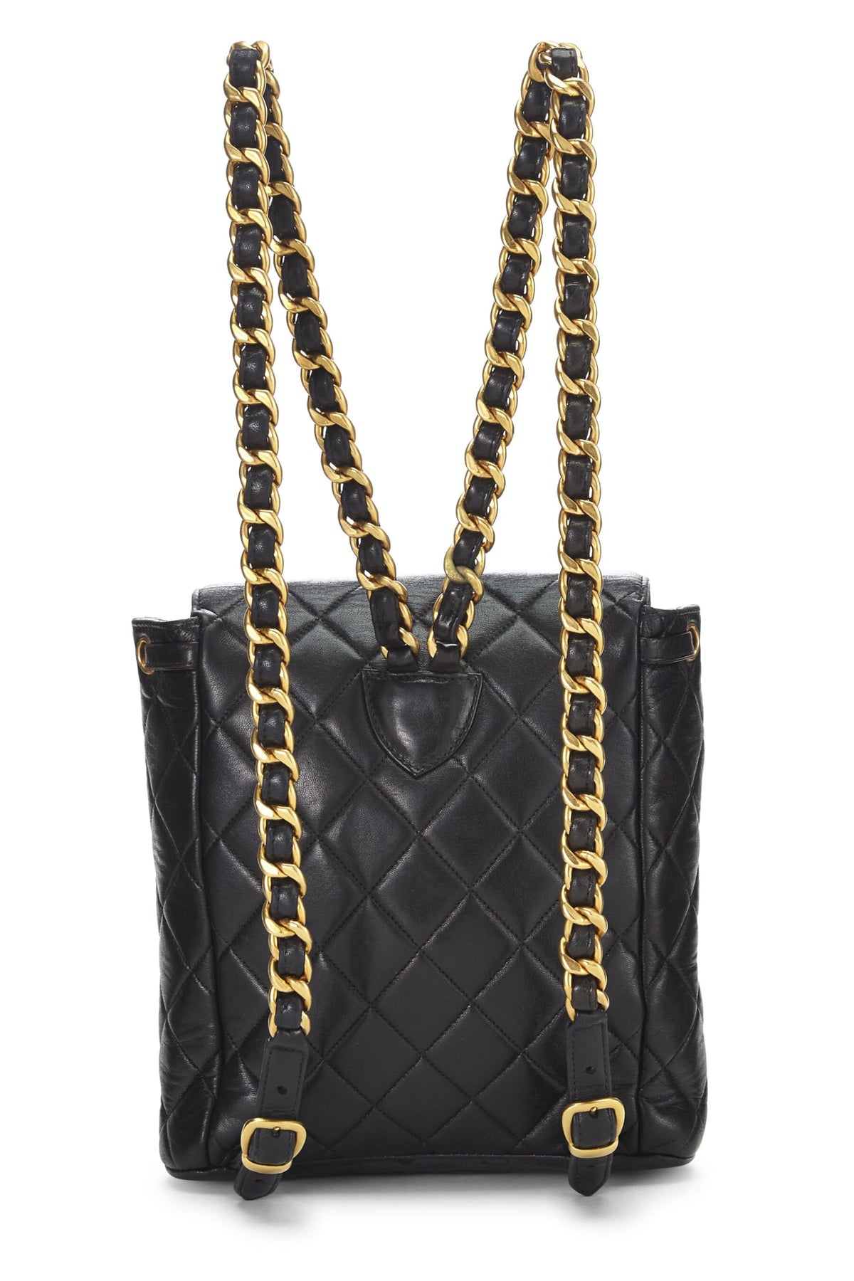 Chanel,  Black Quilted Lambskin Classic Backpack, Black