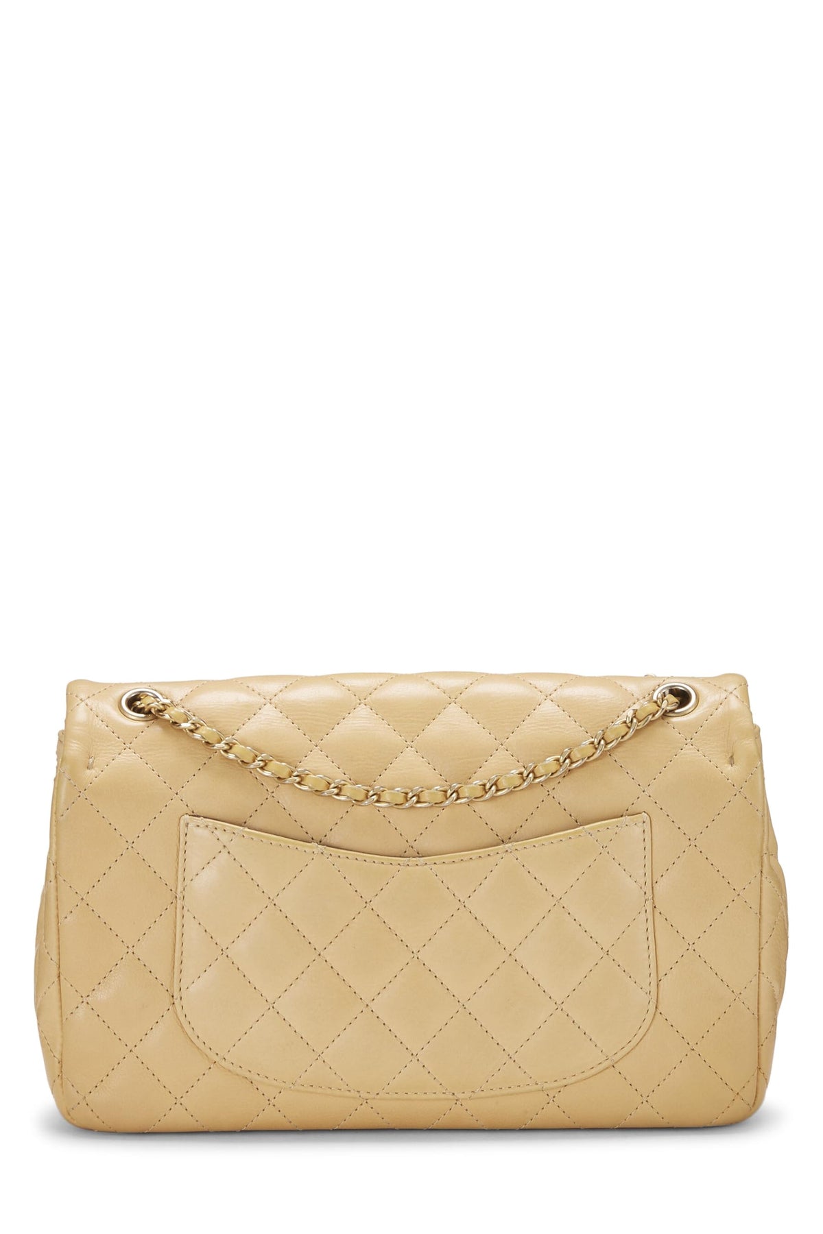 Chanel,  Paris-Cosmopolite Beige Chevron Lambskin Rock the Corner Flap Bag Medium, Beige