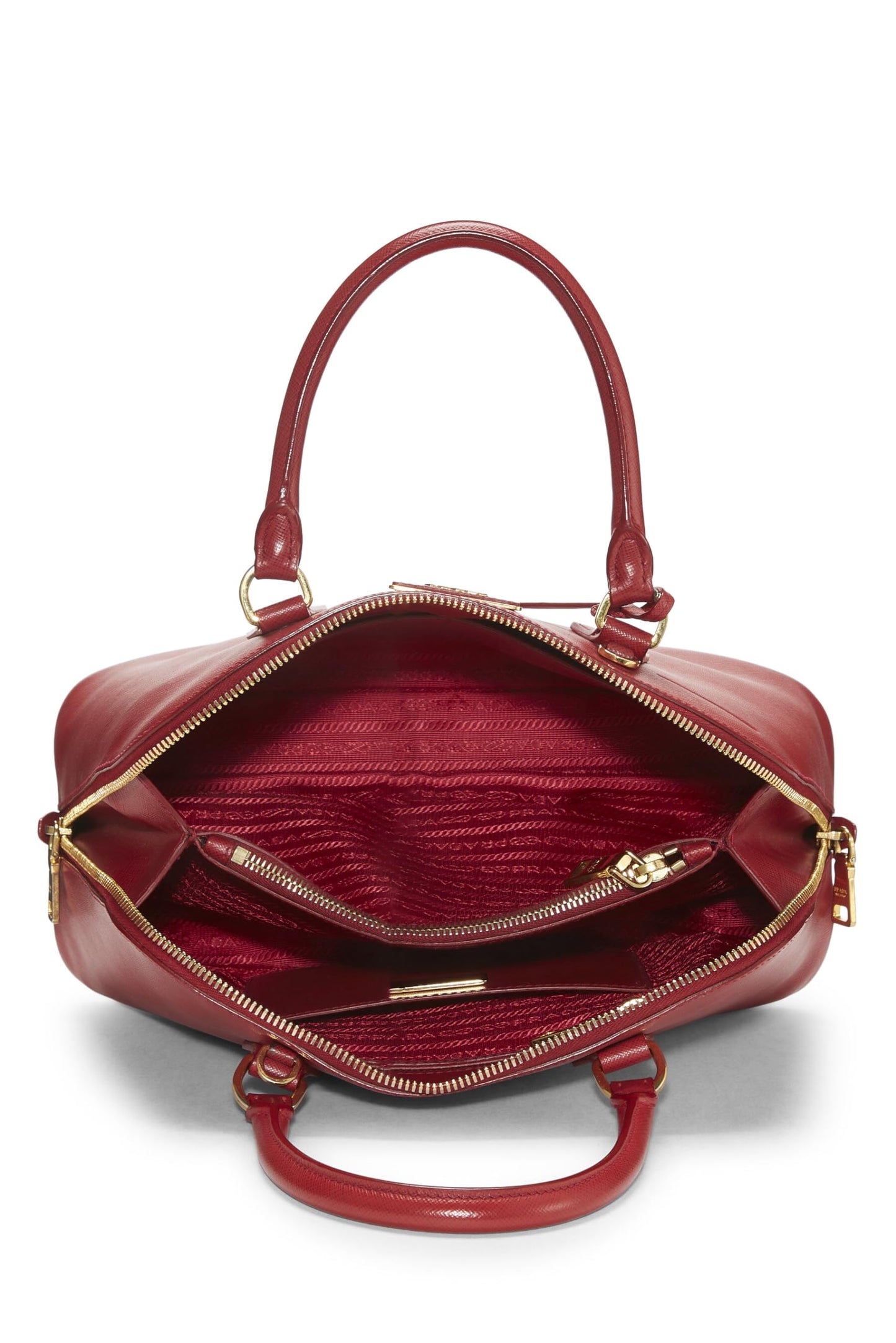 Prada,  Red Saffiano Promenade Small, Red