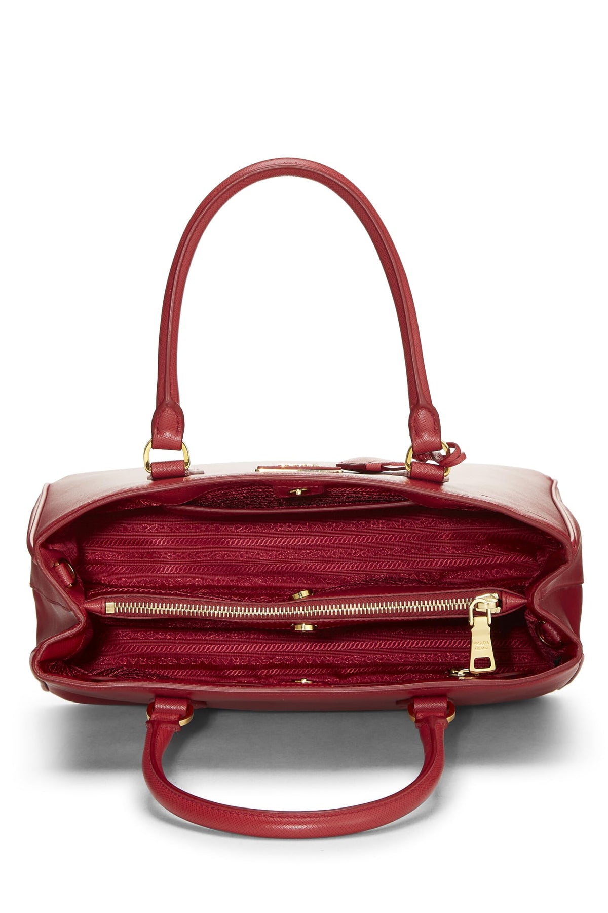 Prada,  Red Saffiano Executive Tote Medium, Red