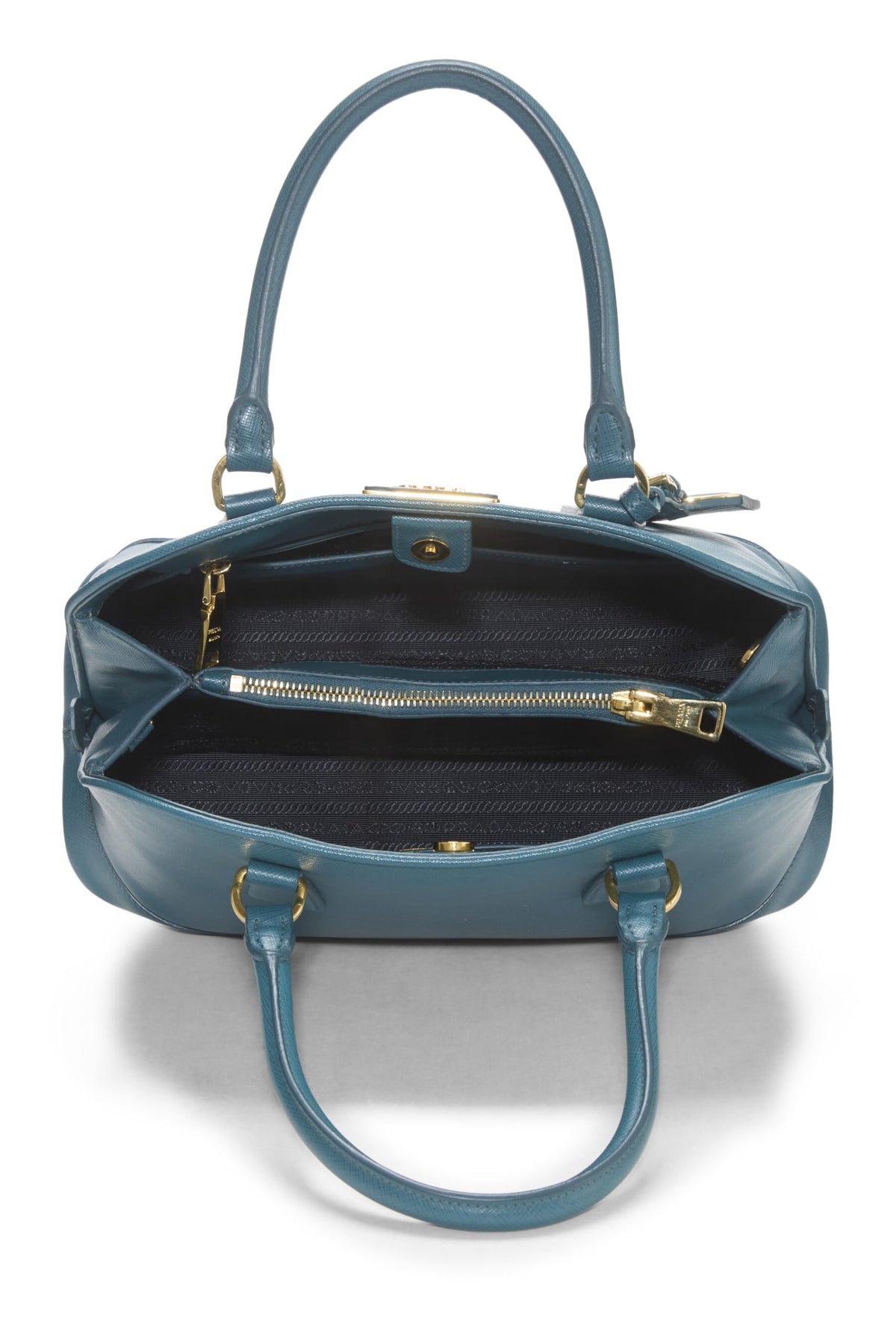 Prada,  Green Saffiano Dome Tote, Green