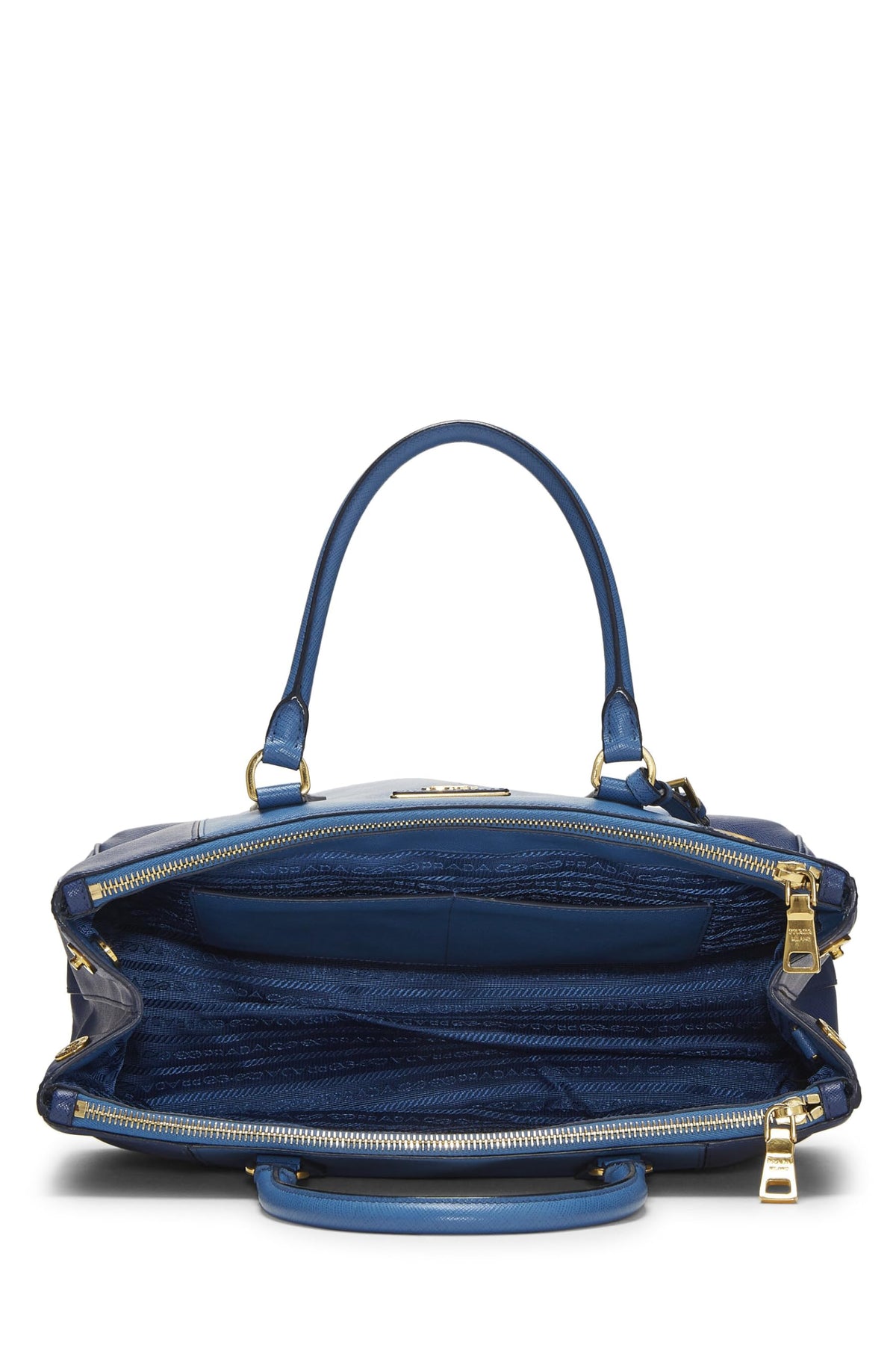 Prada,  Blue Saffiano Executive Tote Medium, Blue