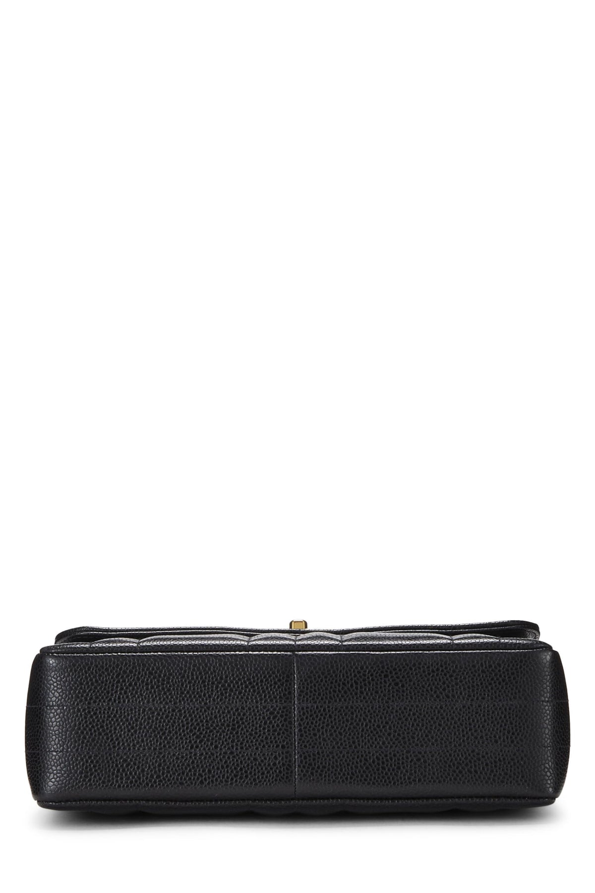 Chanel,  Black Vertical Caviar Half Flap Small, Black