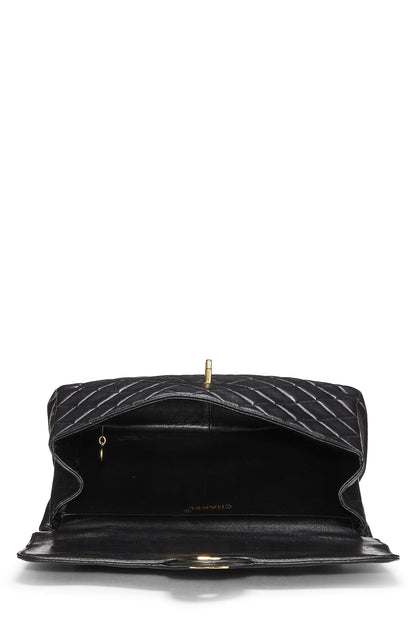 Chanel,  Black Quilted Lambskin Double Sided Classic Flap Jumbo, Black