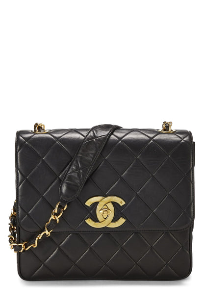 Chanel,  Black Lambskin Big 'CC' Square Flap, Black