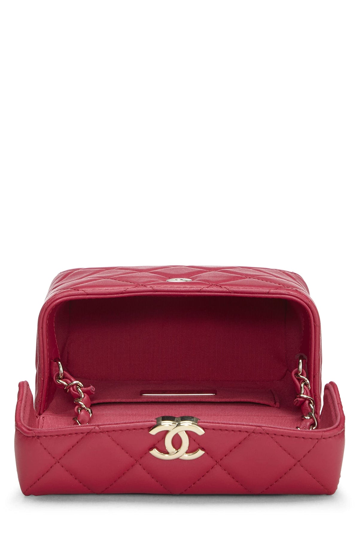 Chanel,  Pink Quilted Lambskin Box Bag Small, Pink