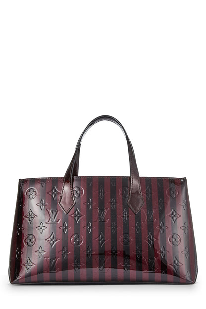 Louis Vuitton,  Purple Monogram Vernis Rayures Wilshire PM, Purple