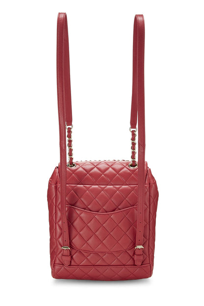 Chanel,  Red Quilted Lambskin Urban Spirit Backpack Small, Red