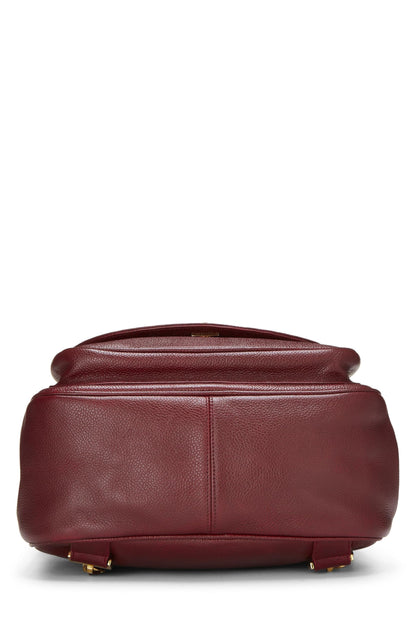 Chanel,  Burgundy Caviar Backpack Medium, Burgundy