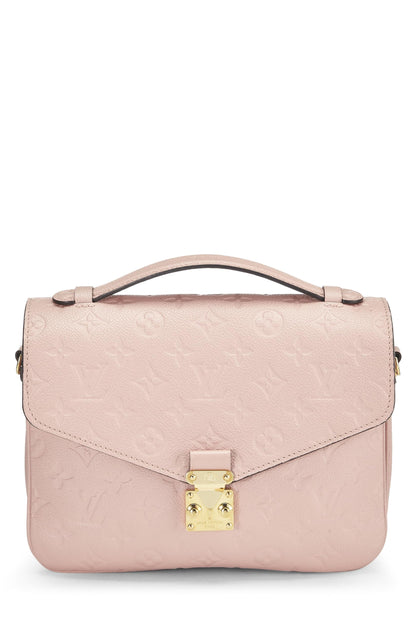 Louis Vuitton,  Pink Monogram Empreinte Pochette Metis, Pink