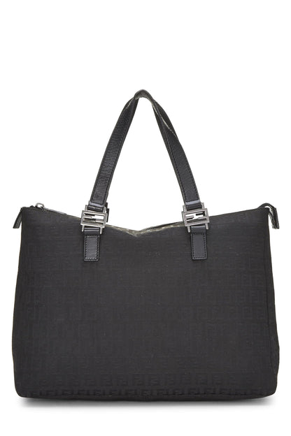 Fendi,  Black Zucchino Canvas Tote, Black