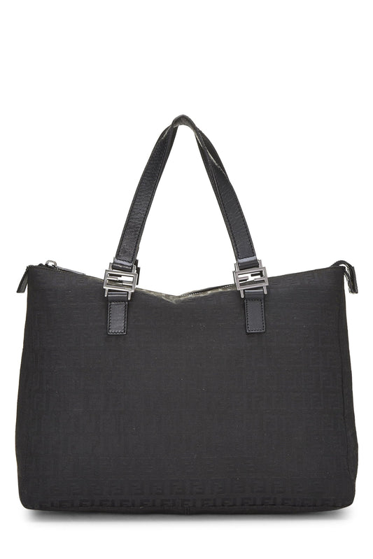 Fendi,  Black Zucchino Canvas Tote, Black