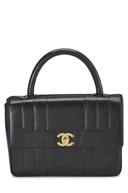 Chanel,  Black Vertical Lambskin Kelly, Black