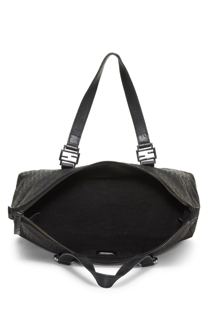 Fendi,  Black Zucchino Canvas Tote, Black
