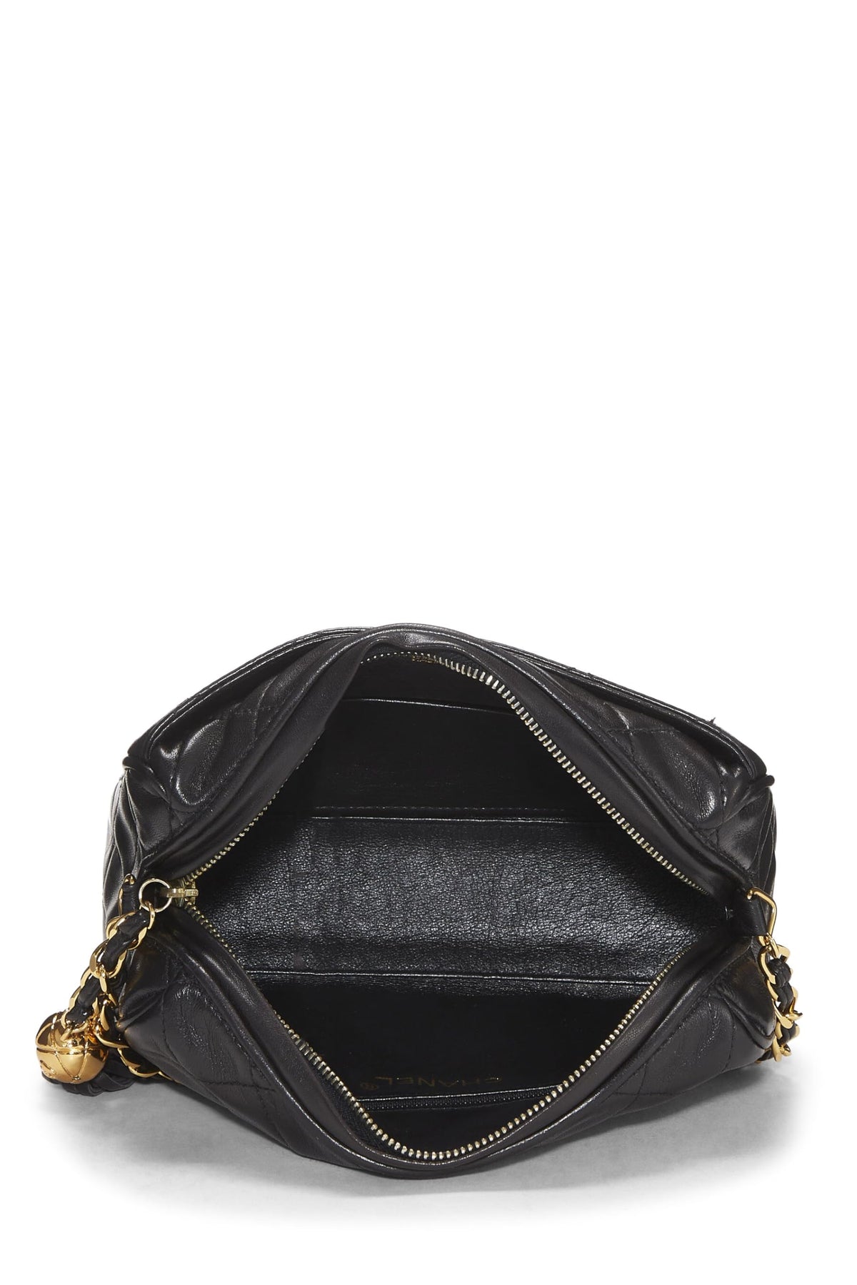 Chanel,  Black Lambskin Pocket Camera Bag Mini, Black