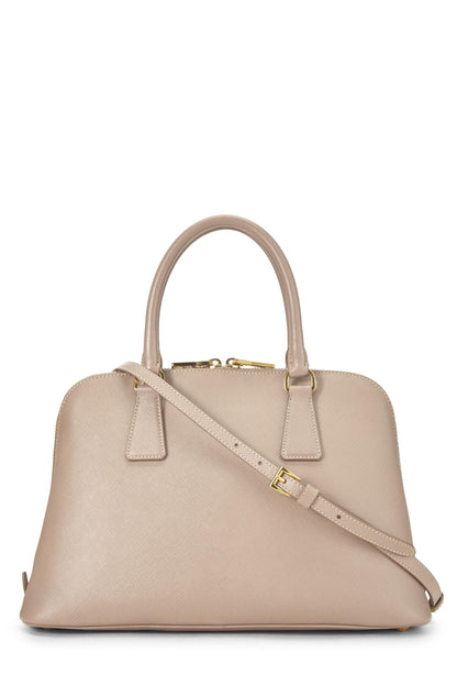Prada,  Beige Saffiano Convertible Handbag Small, Beige