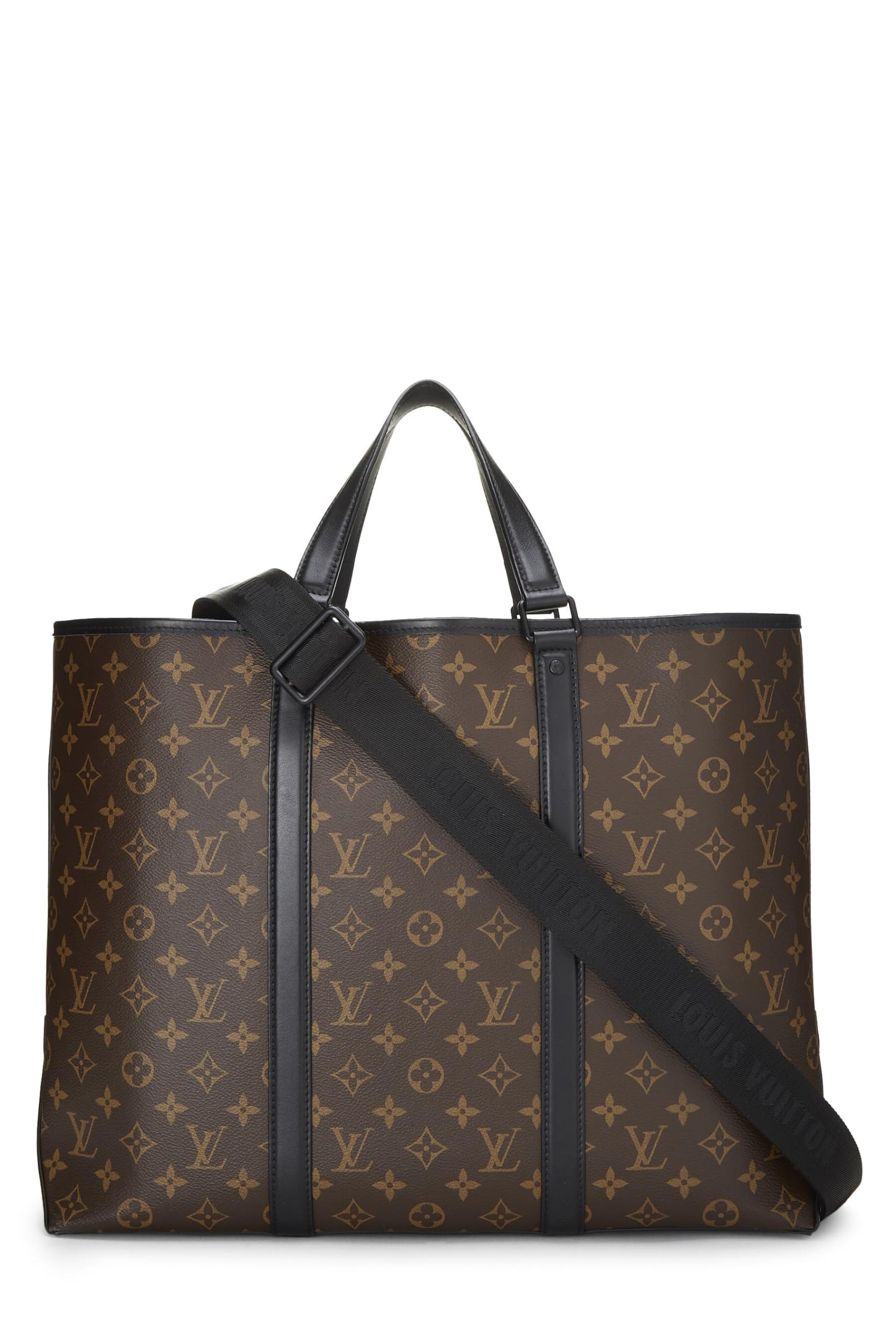 Louis Vuitton,  Black Monogram Canvas Macassar Weekend Tote GM, Black