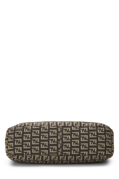 Fendi,  Brown Zucchino Canvas Shoulder Bag, Brown