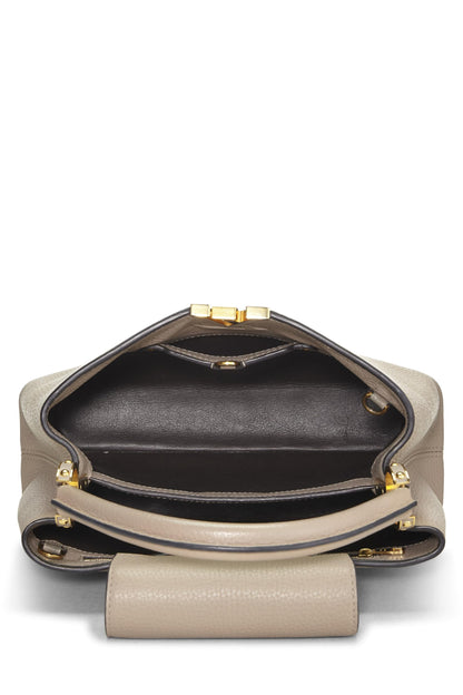 Louis Vuitton,  Grey Taurillon Capucines GM, Grey