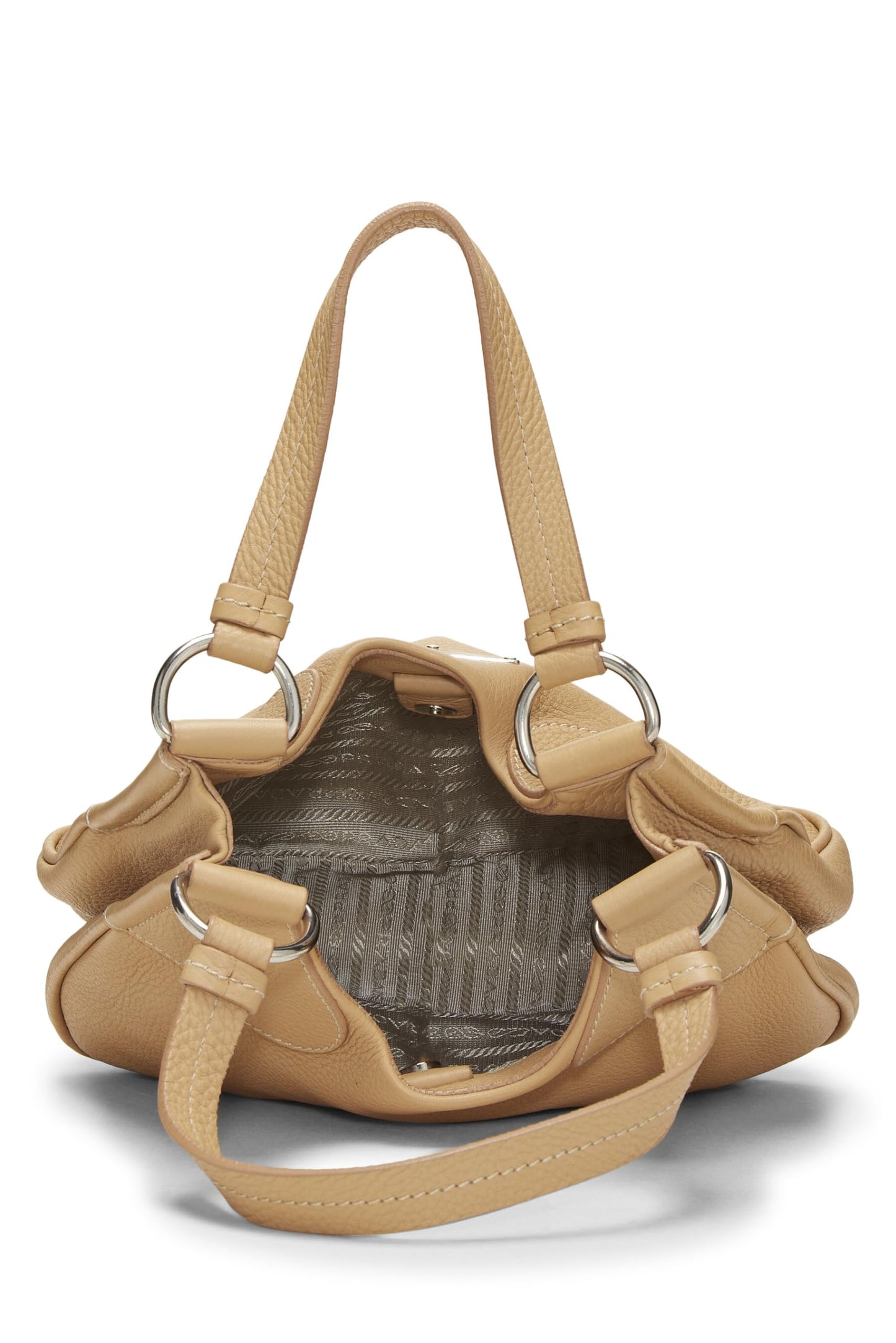 Prada,  Beige Vitello Daino Shoulder Bag, Beige